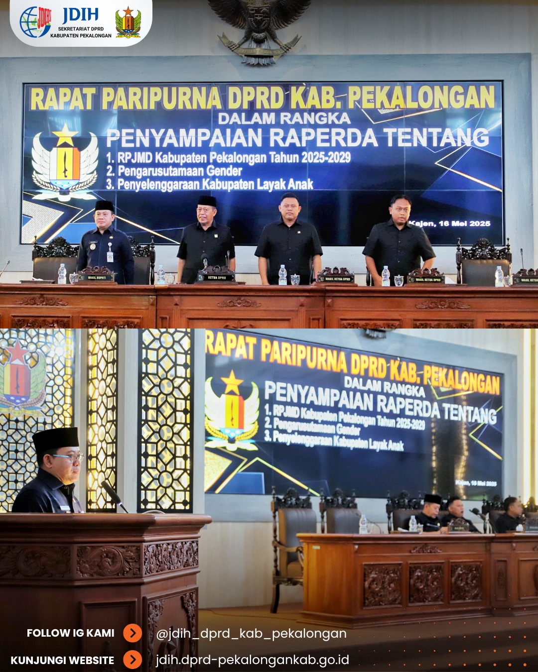 Bupati Pekalongan Sampaikan Tiga Raperda Dalam Rapat Paripurna